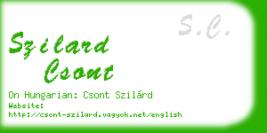 szilard csont business card